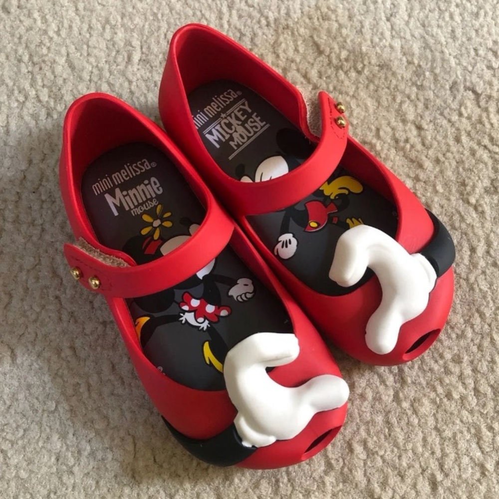 LIKE NEW! Mickey Minnie Mini Melissa Shoes, great condition, comes with box
